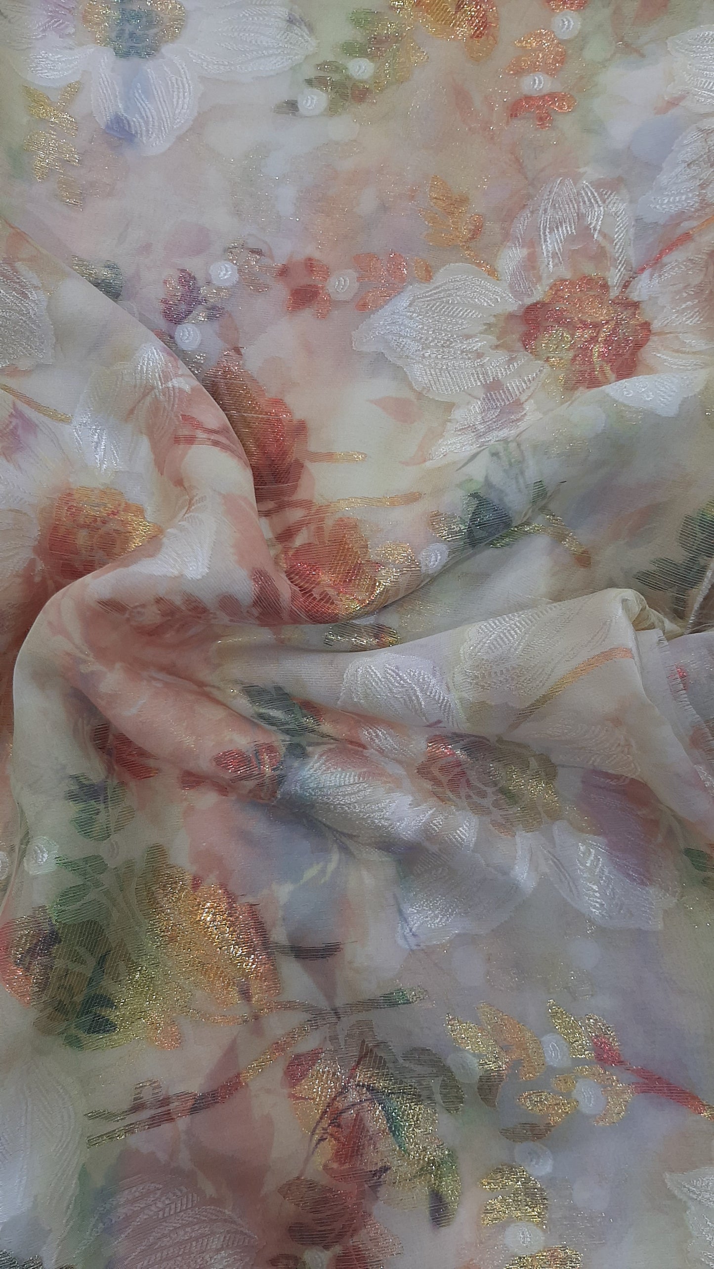 Silk shiffon lurex