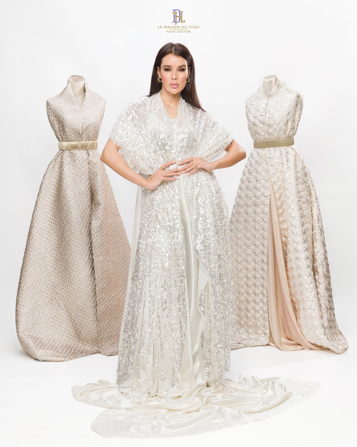 tulle blanc pailleté