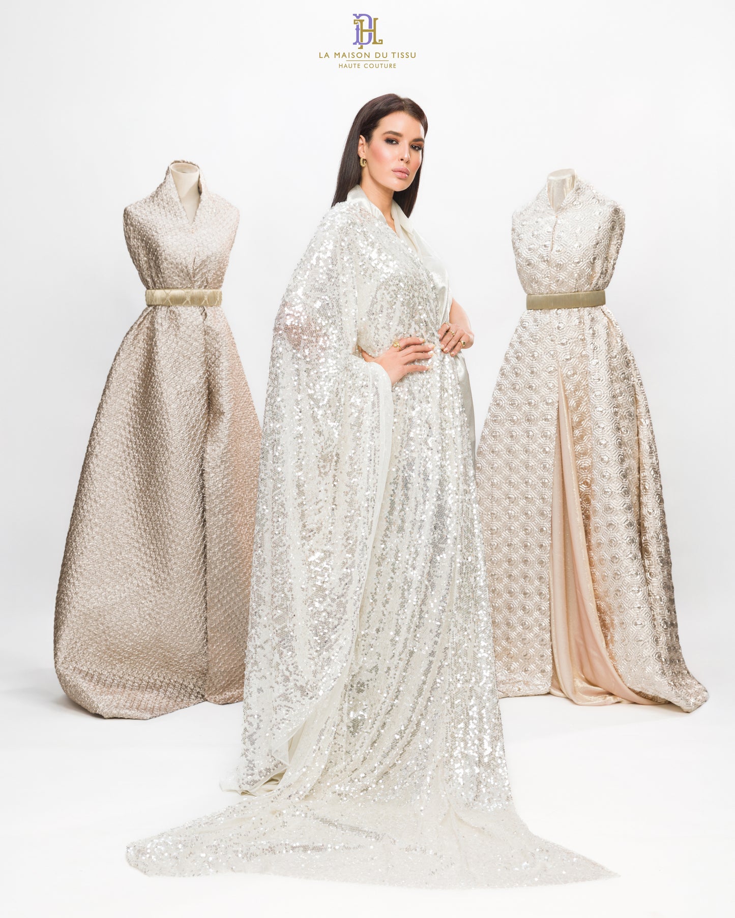 tulle blanc pailleté
