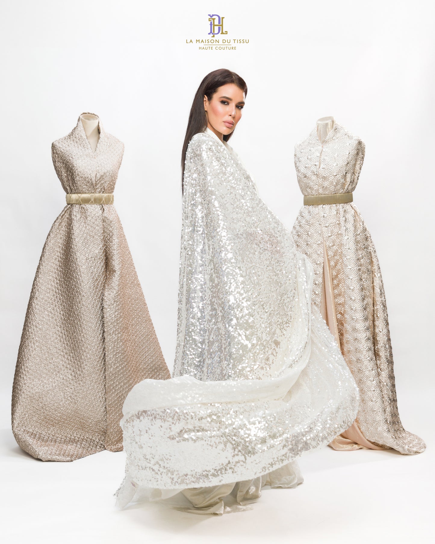 tulle blanc pailleté