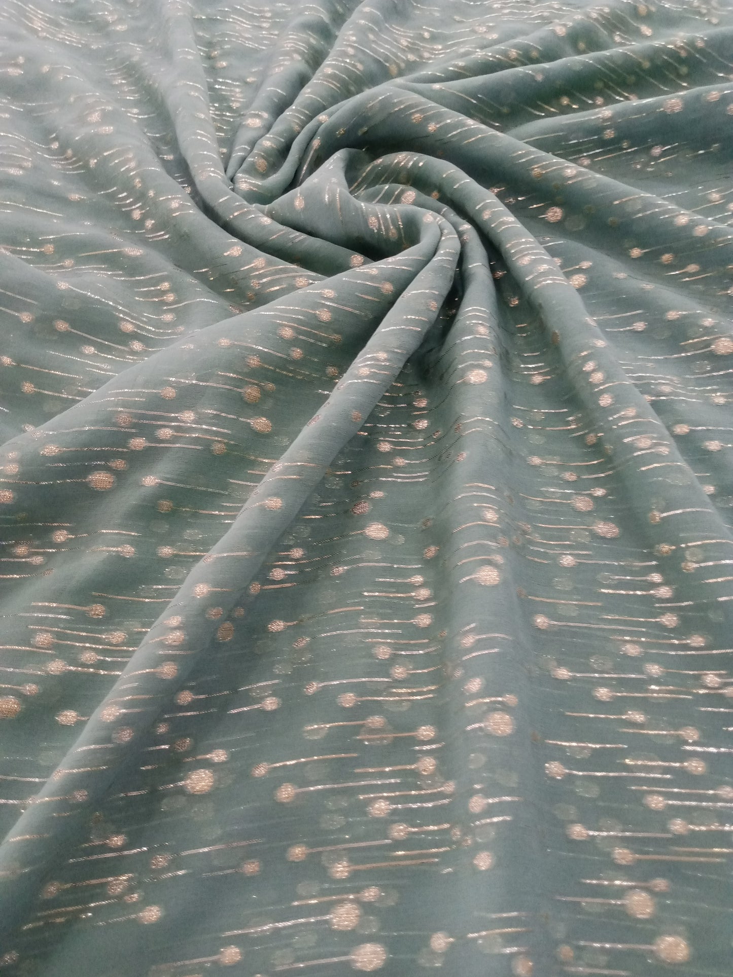 Mousseline de soie double face en lurex