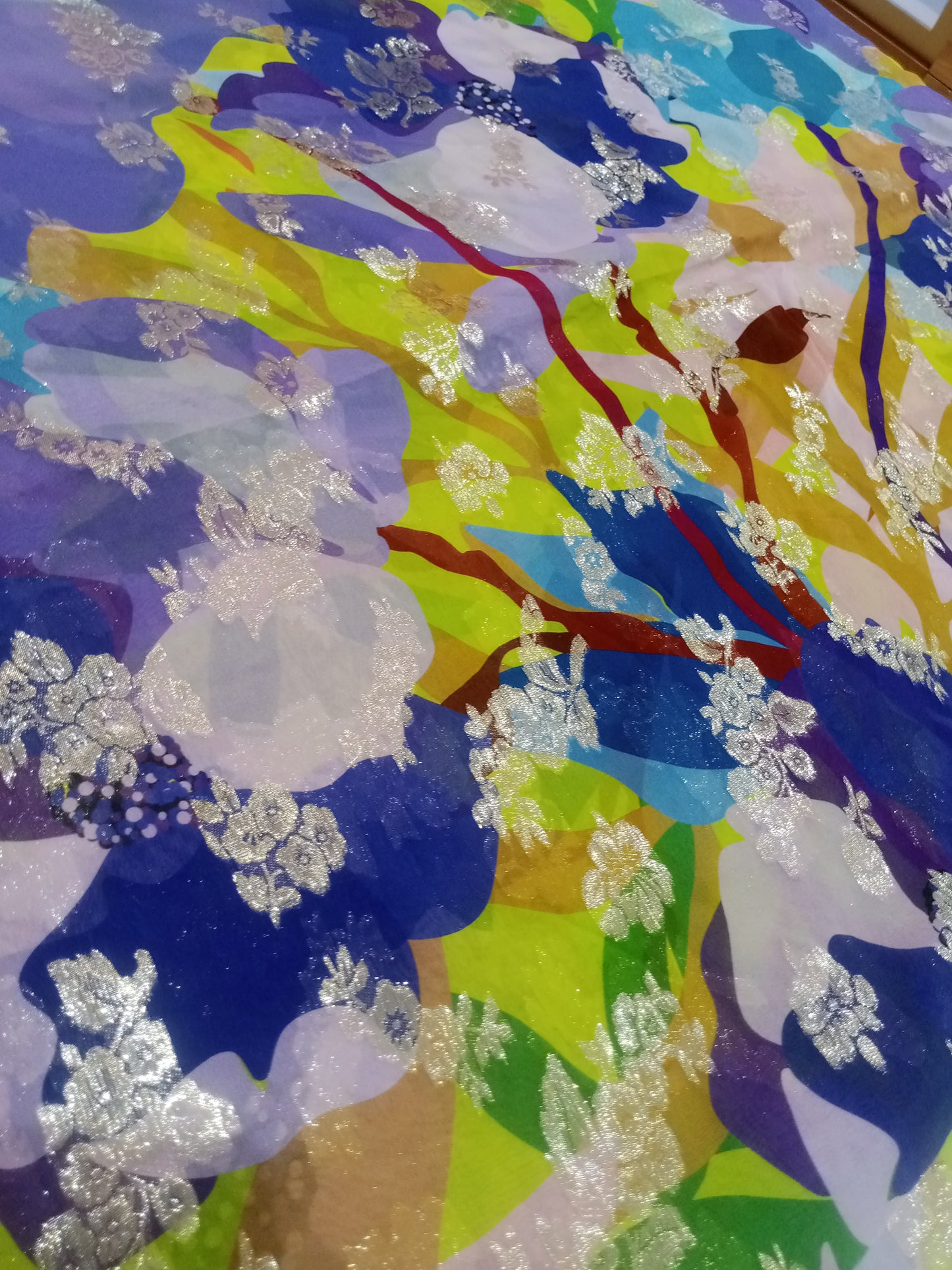Printed silk shiffon