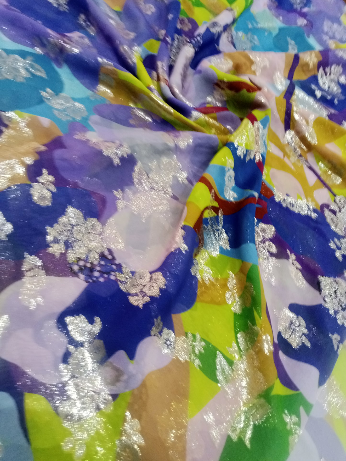 Printed silk shiffon