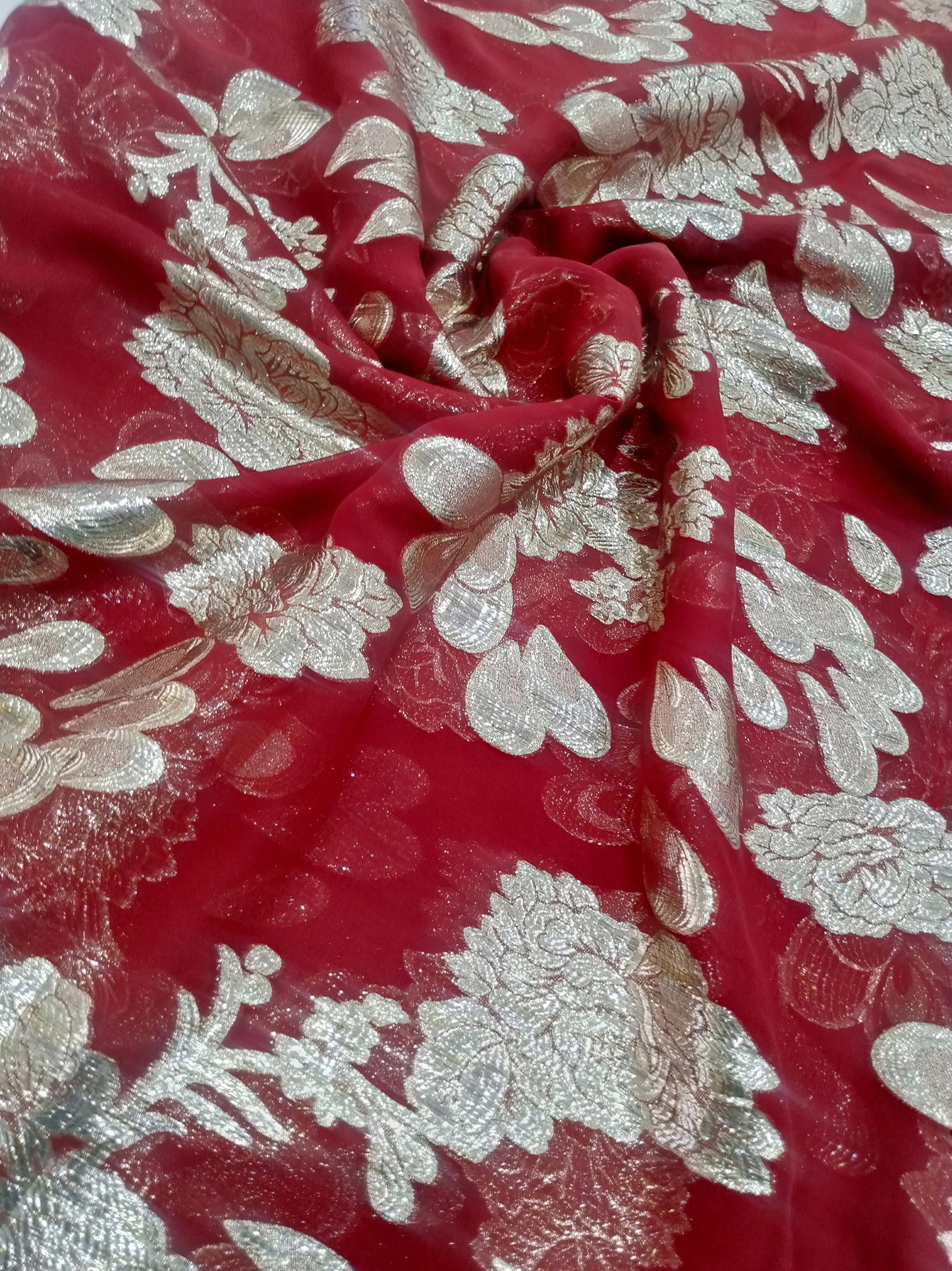 Printed silk shiffon