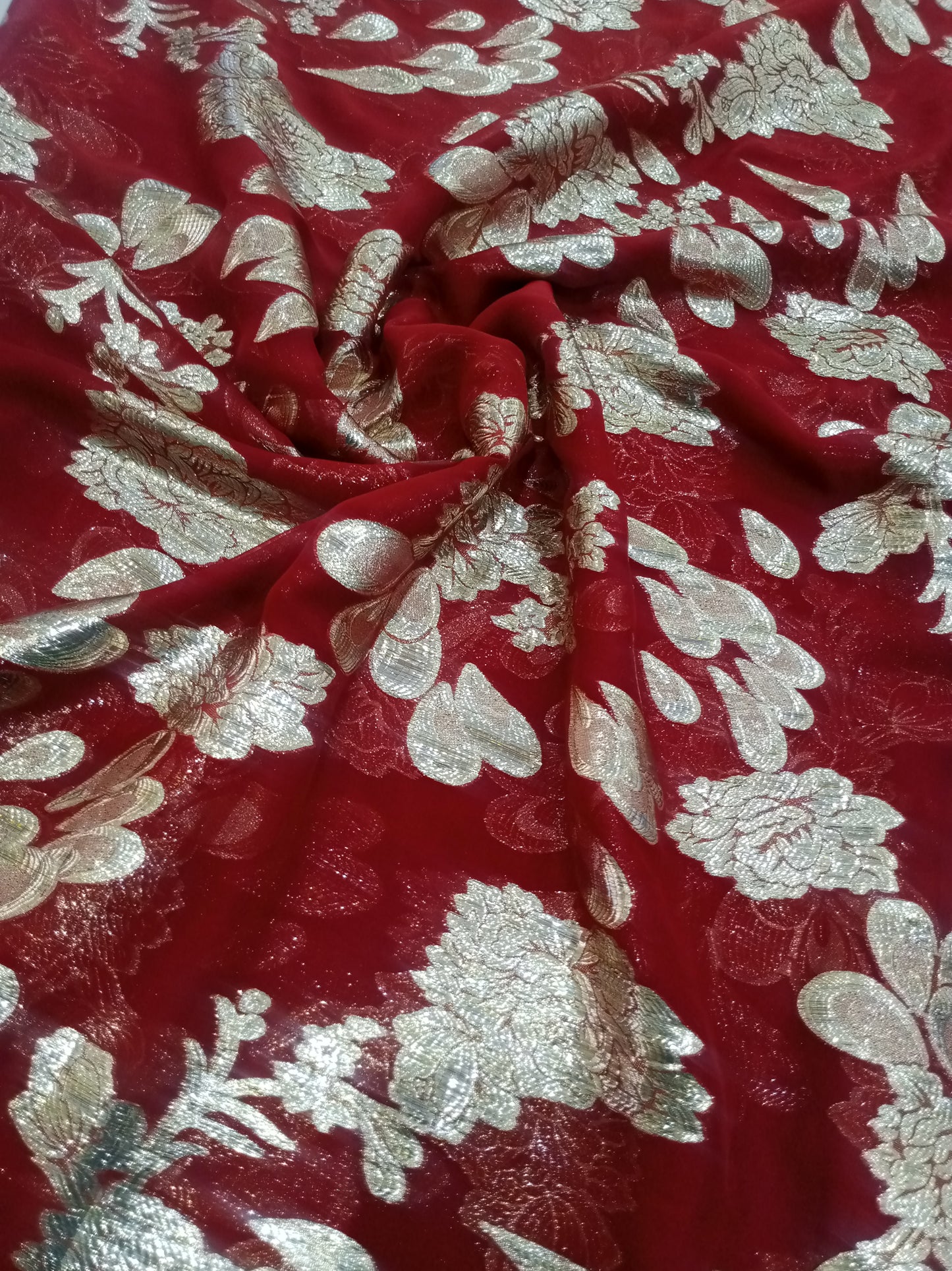 Printed silk shiffon