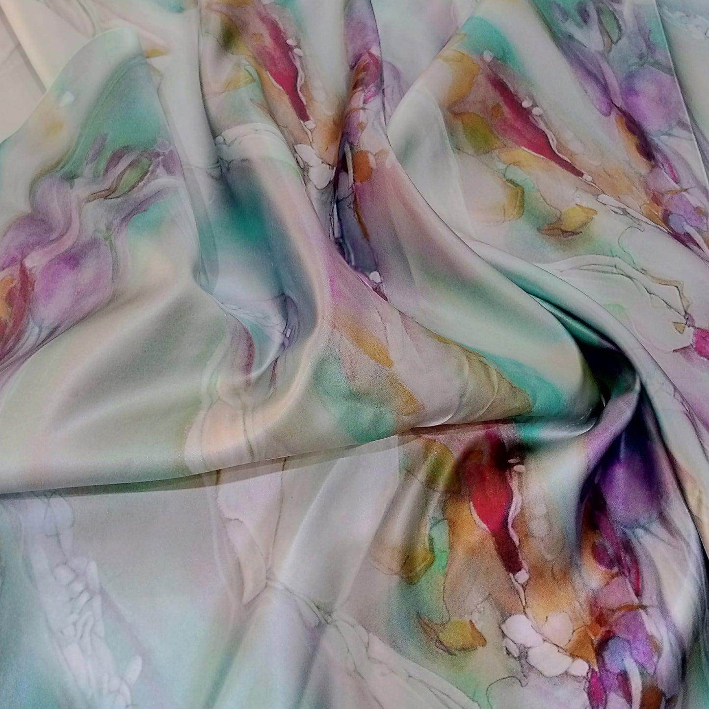 Satin duchesse imprimé