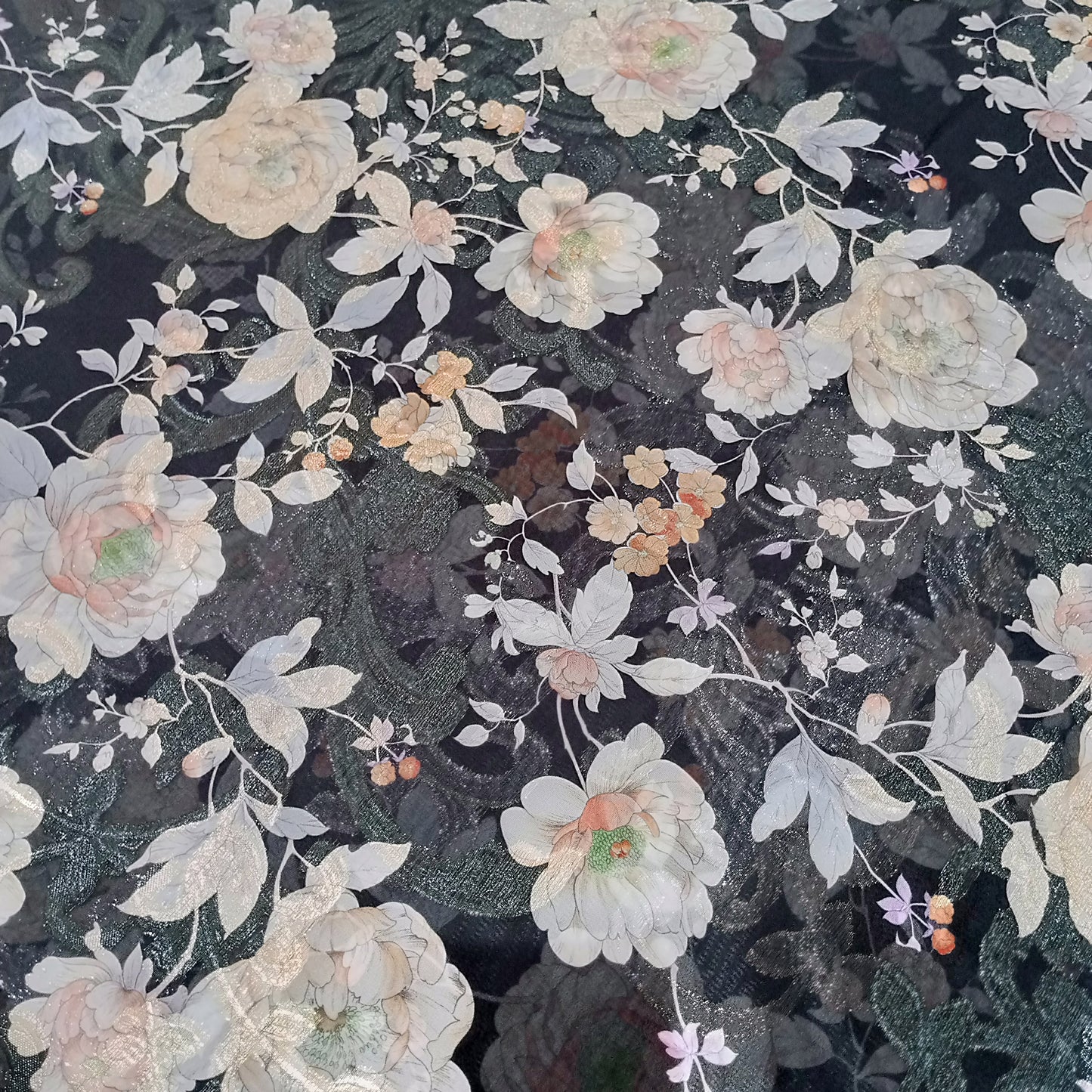 Printed silk shiffon