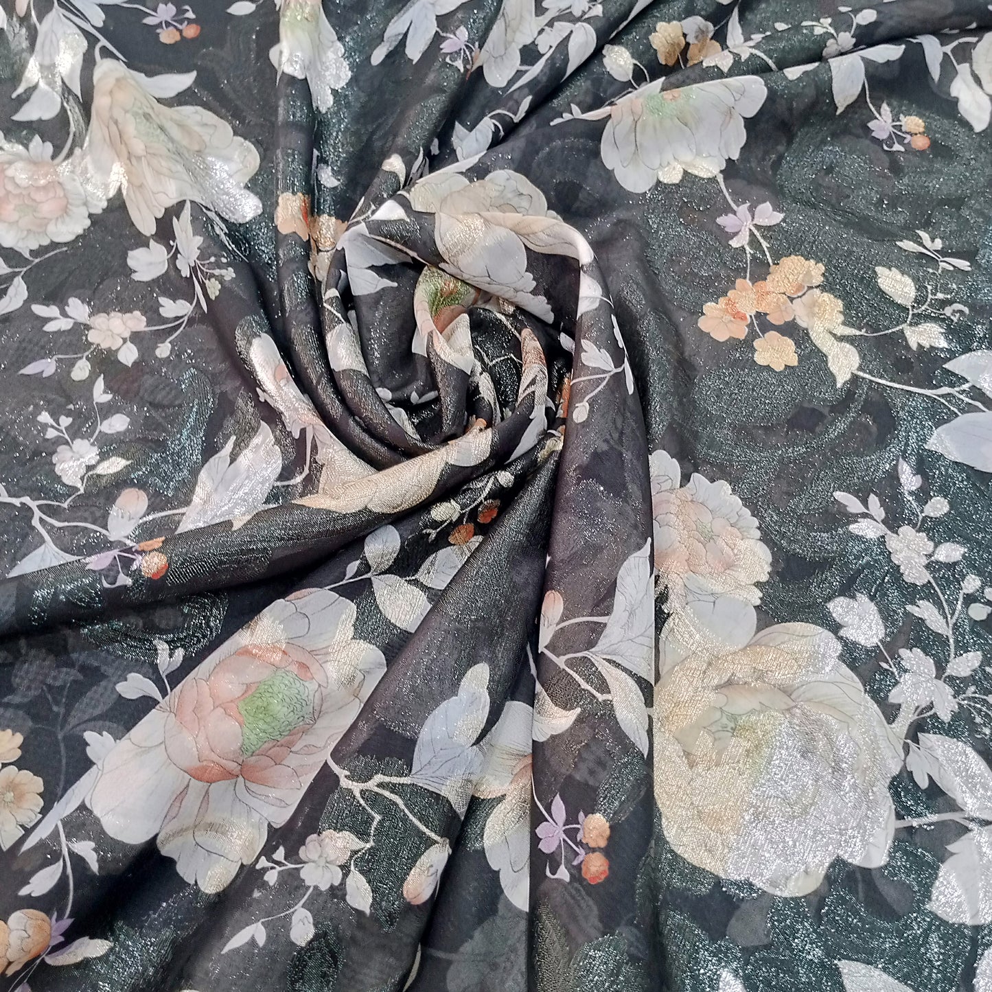 Printed silk shiffon