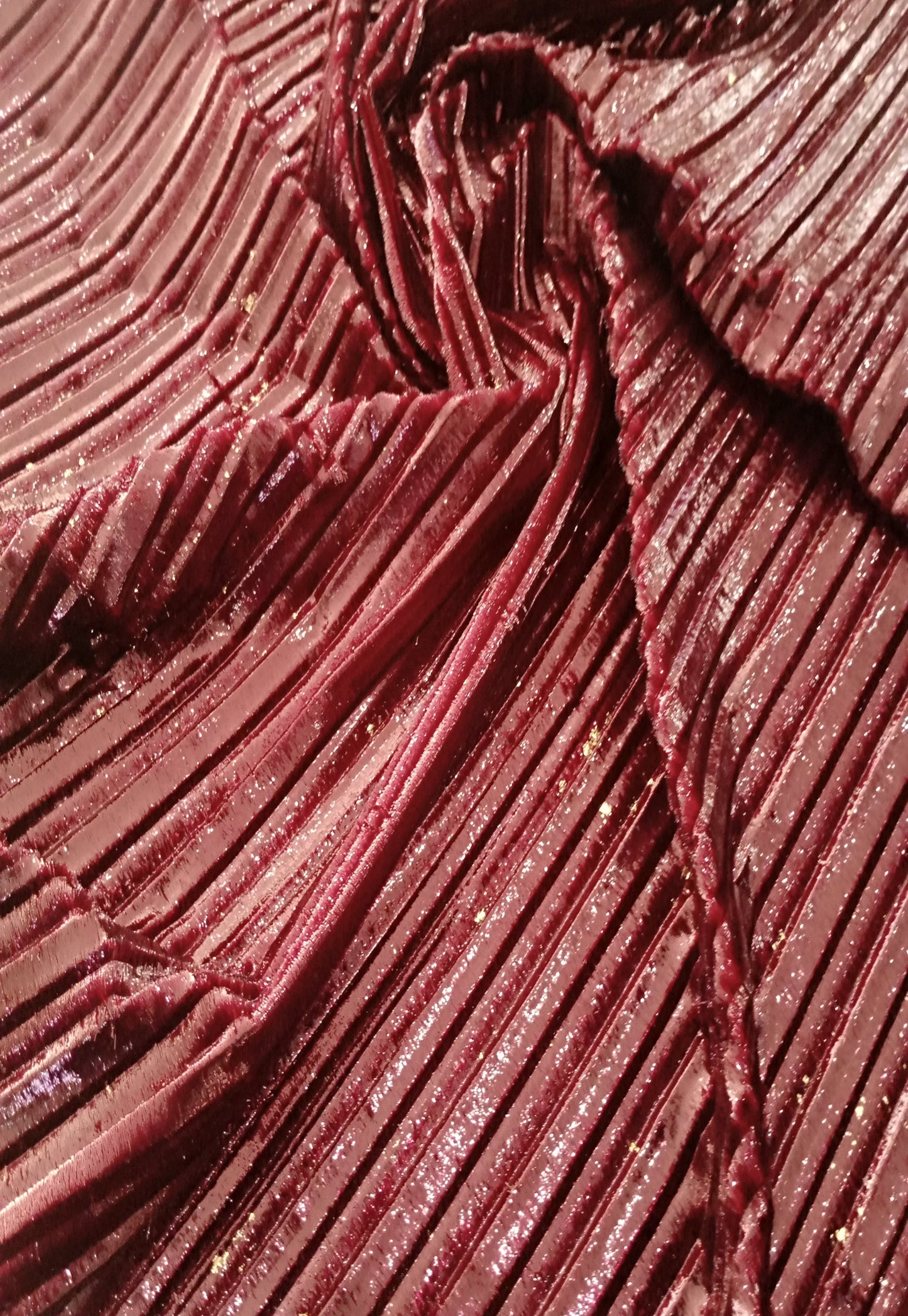 Velour plissé