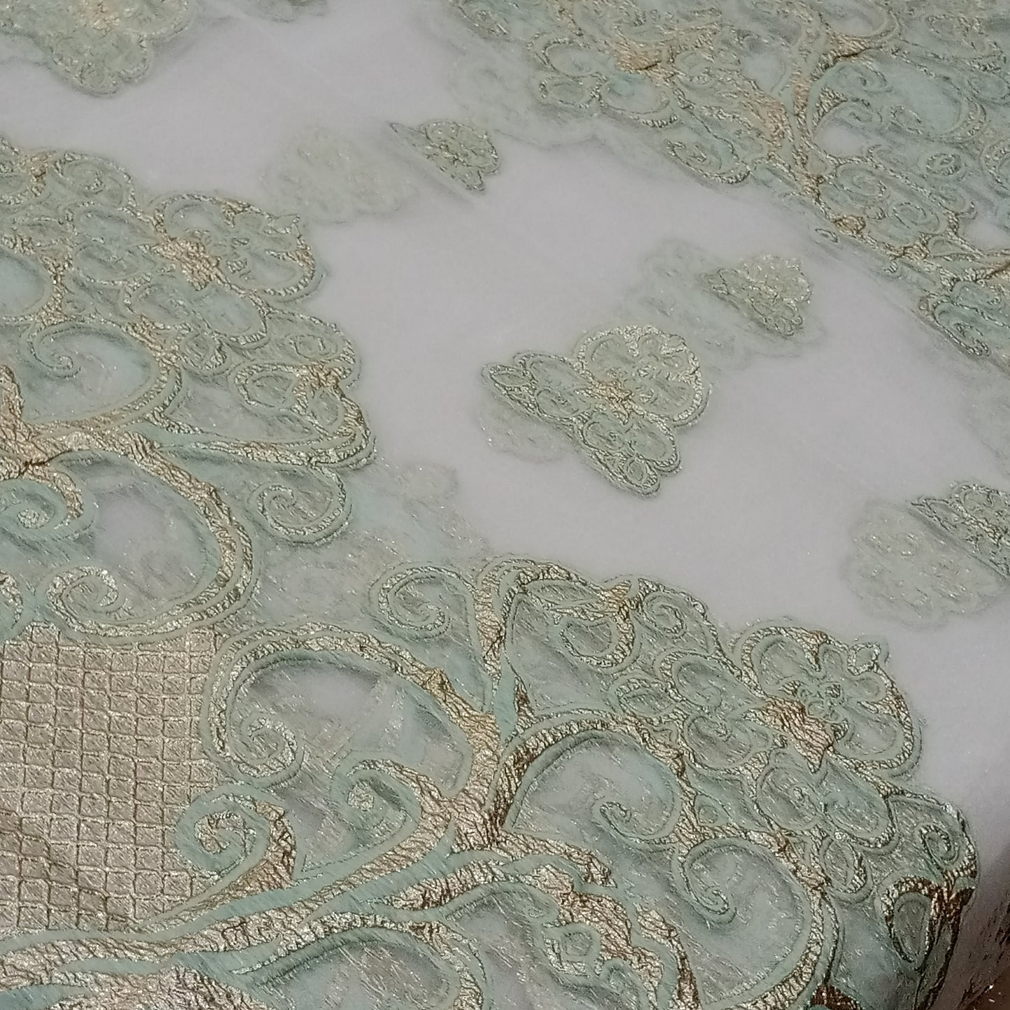 Silk fil coupé organza