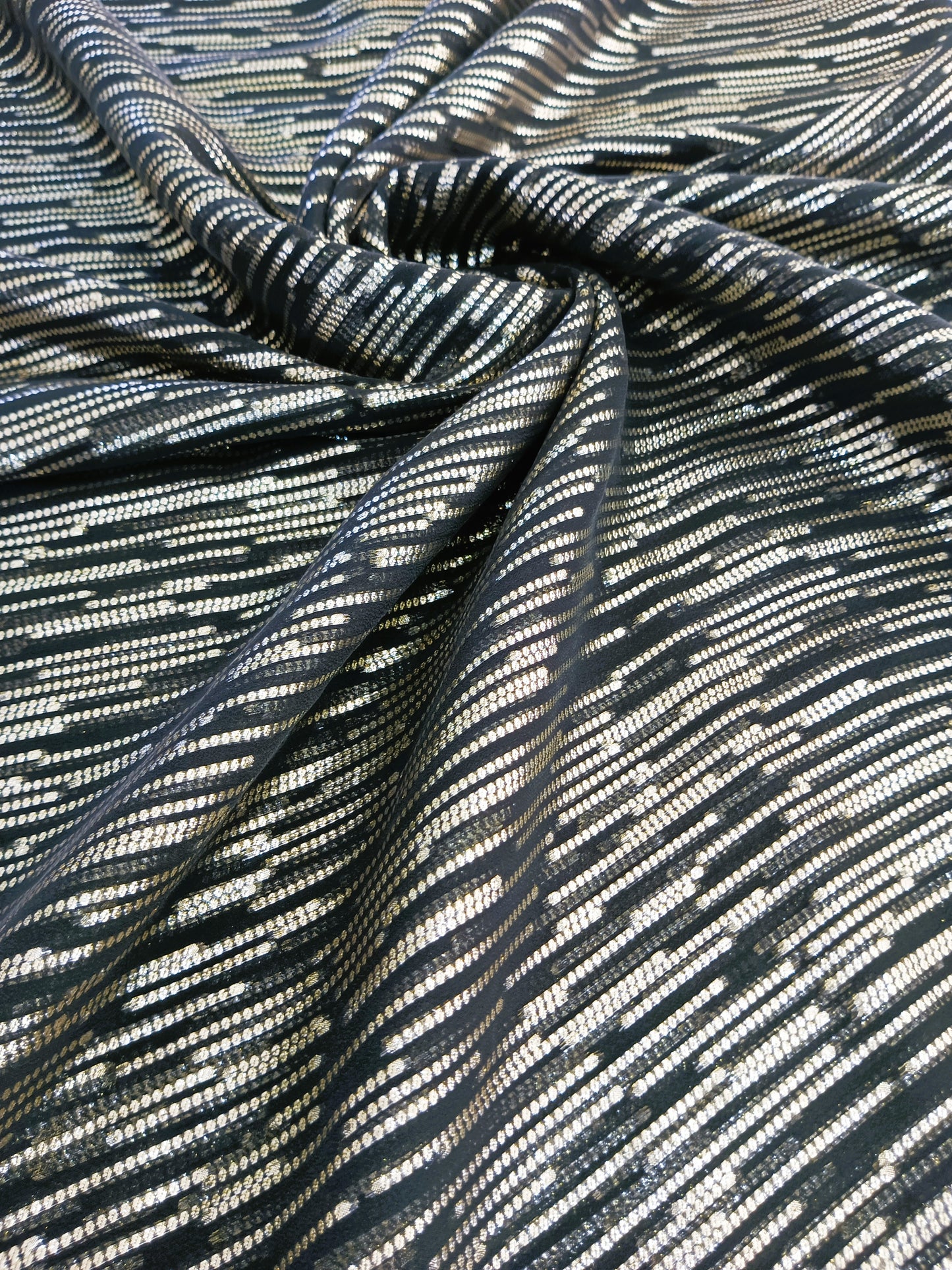chiffon de soie en lurex