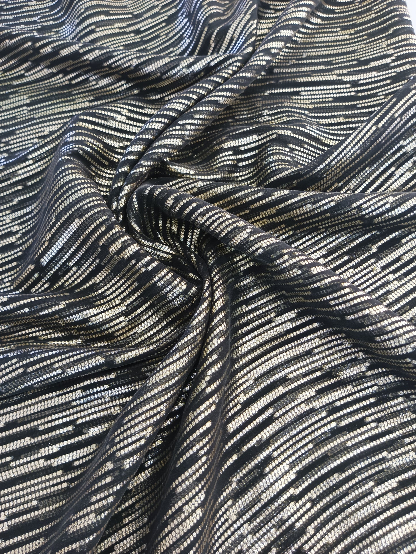 chiffon de soie en lurex