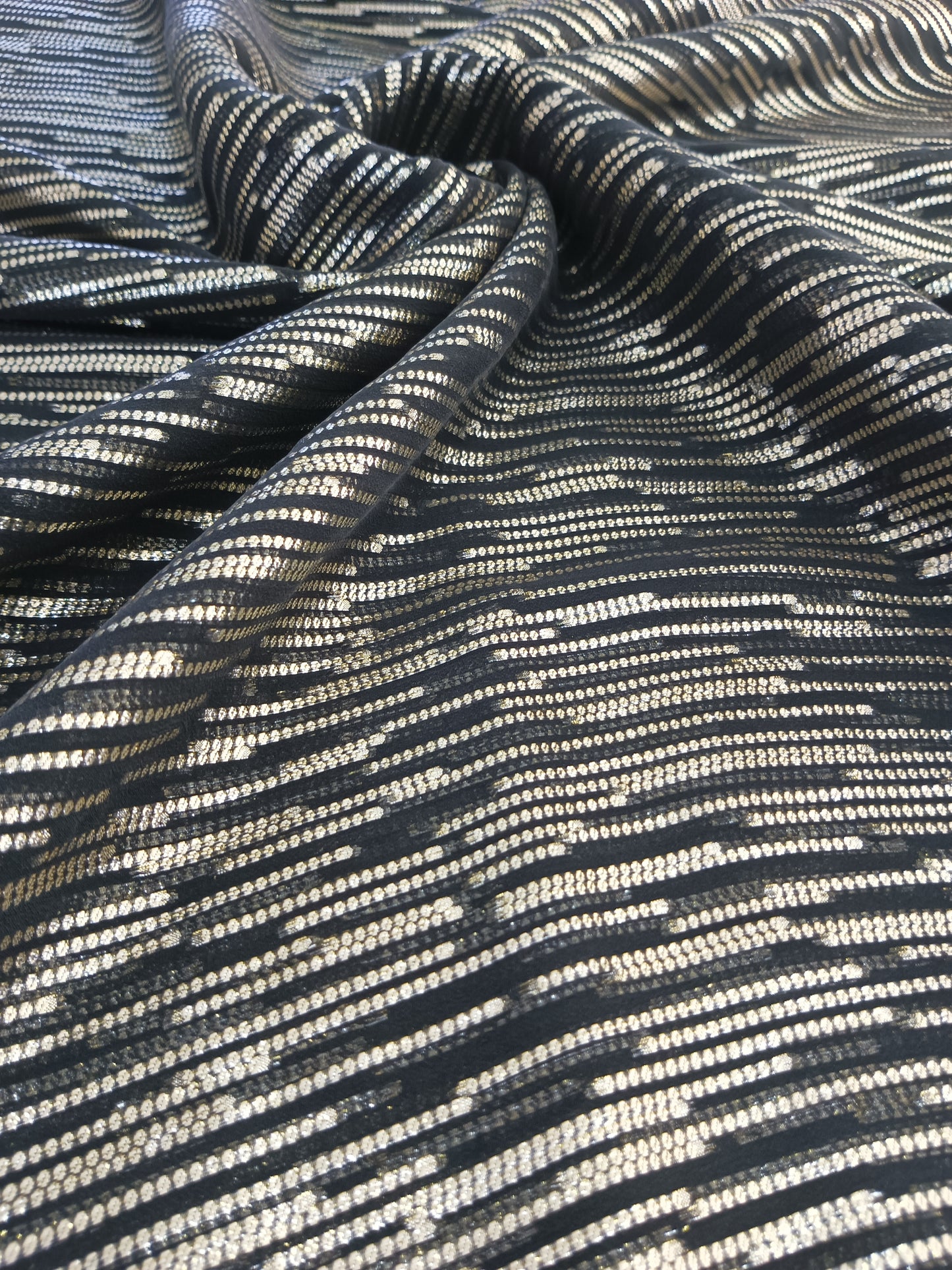 chiffon de soie en lurex