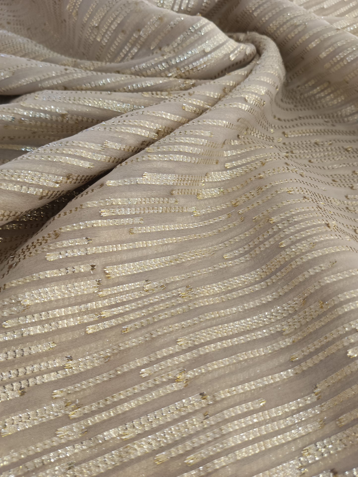chiffon de soie en lurex