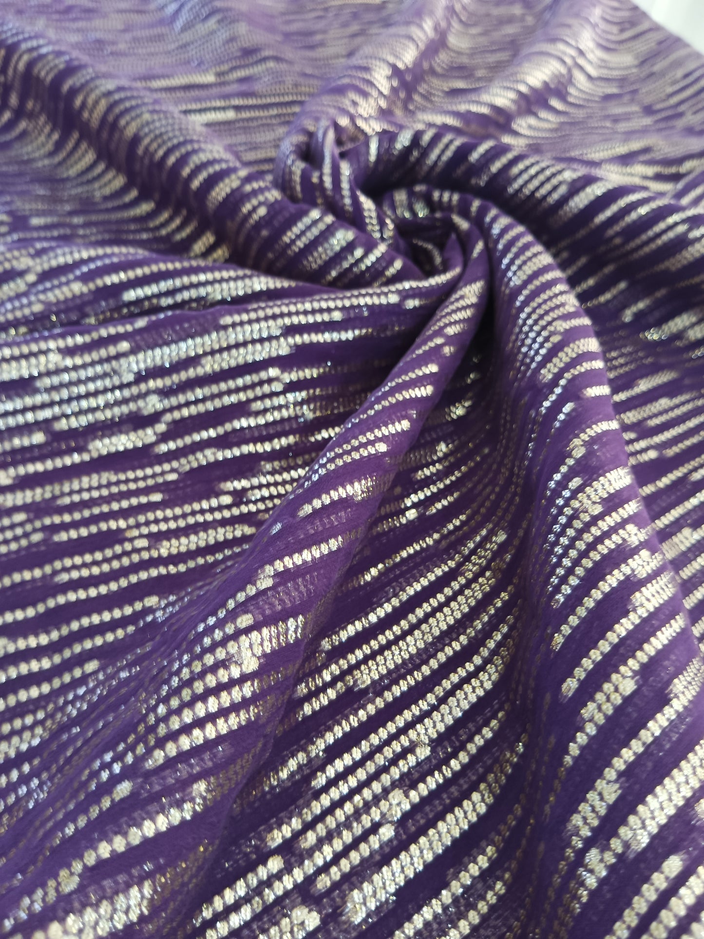 chiffon de soie en lurex