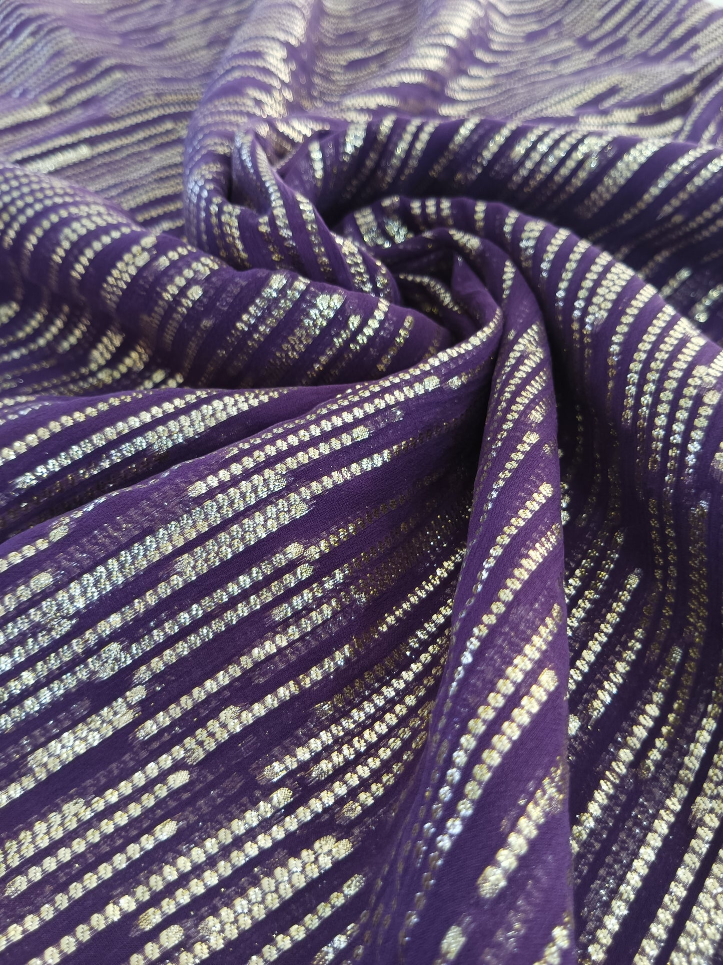 chiffon de soie en lurex