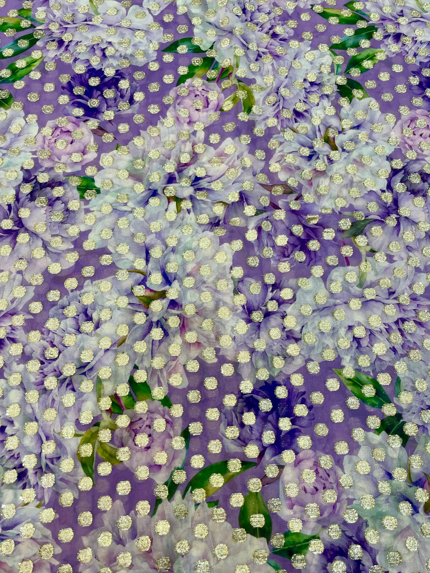 Silk shiffon lurex