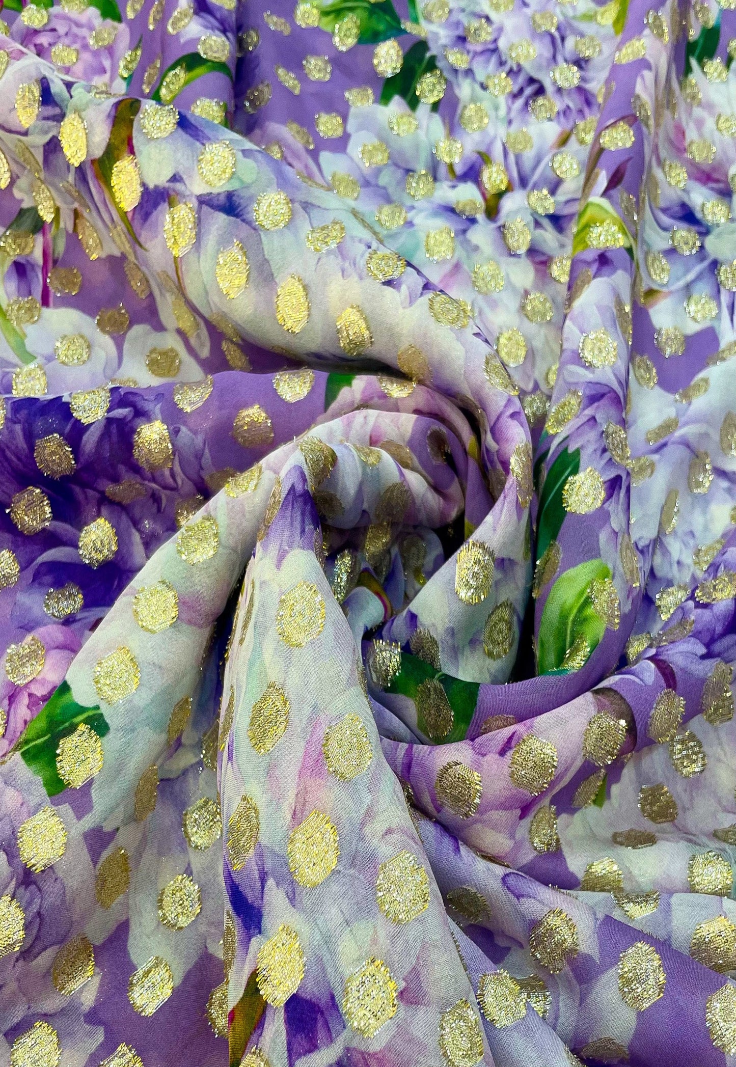 Silk shiffon lurex