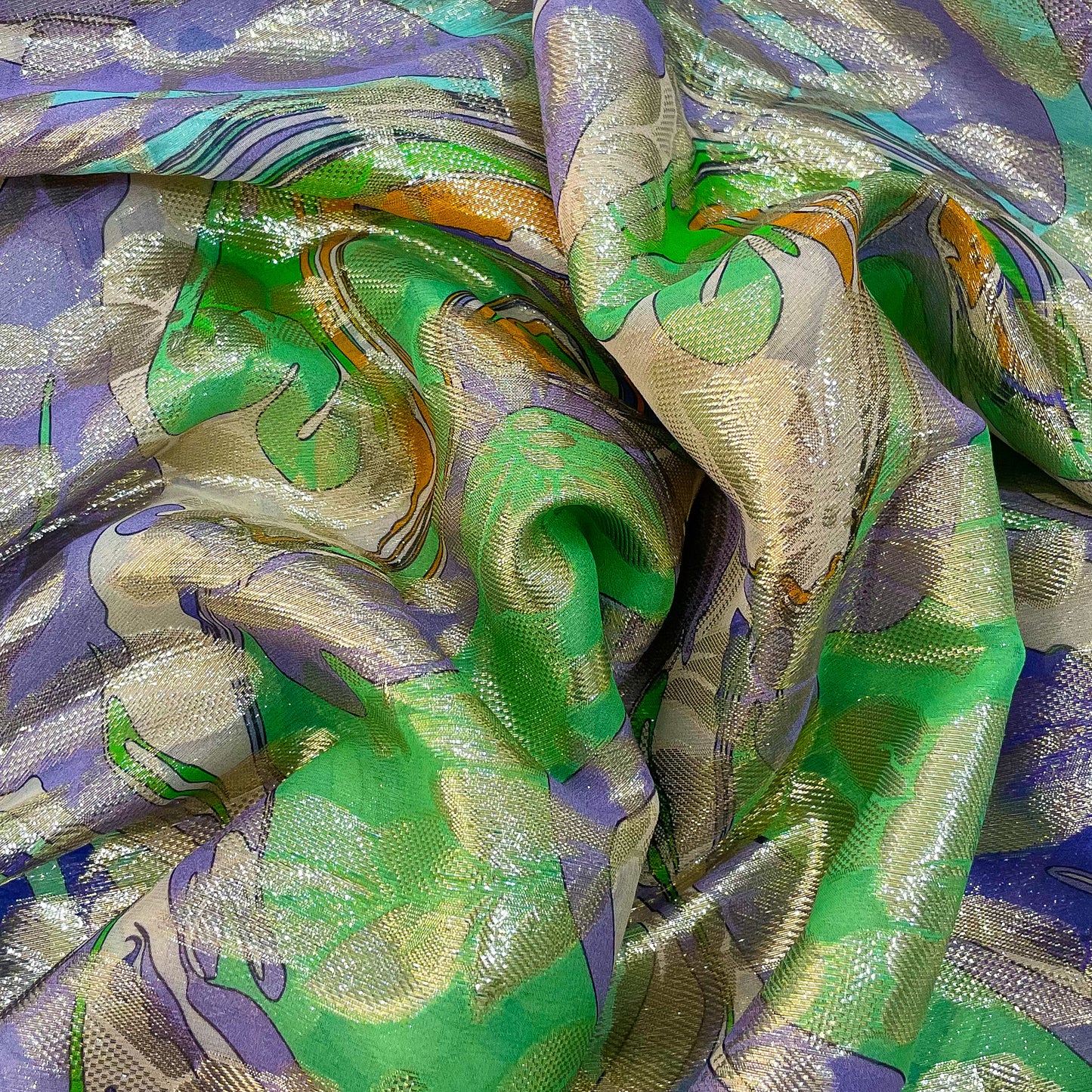 Silk shiffon lurex