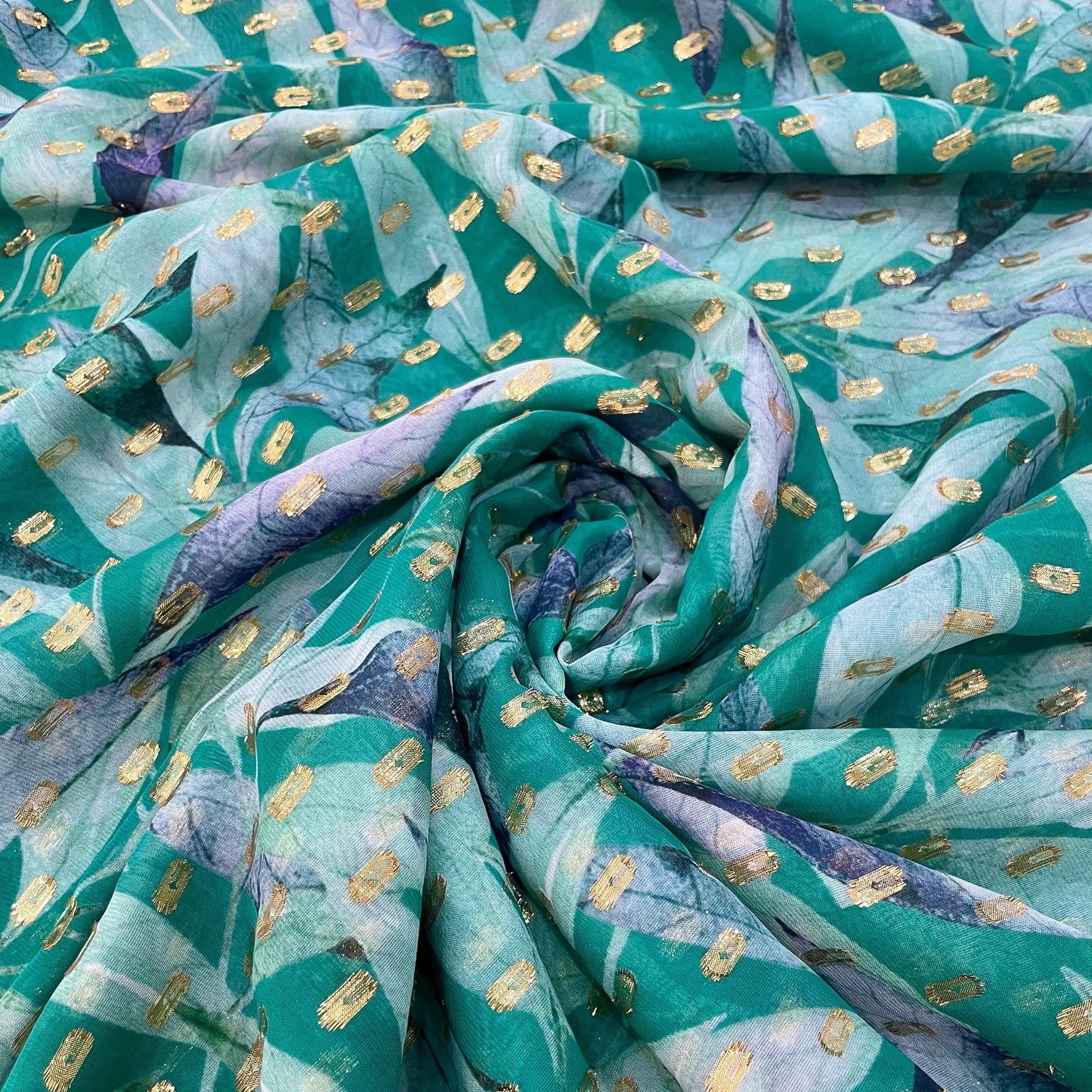 Silk shiffon lurex