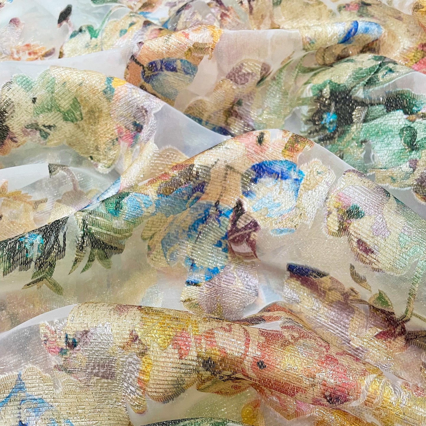 Silk fil coupé organza