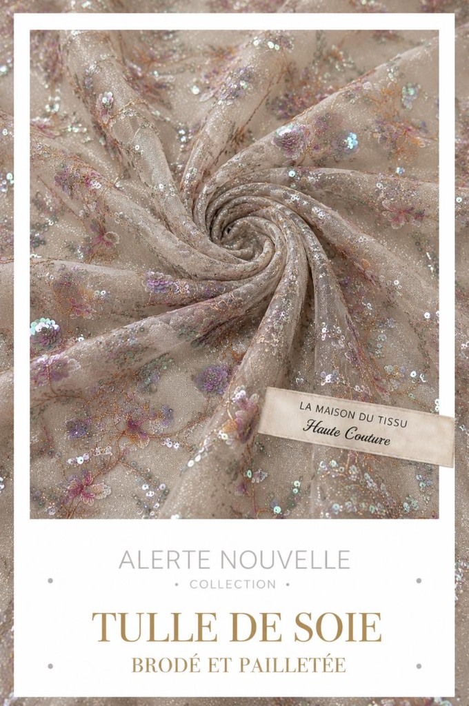 Collection Tissus Pailletés — dentelles et sequins haute couture