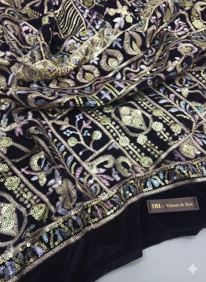 Velour de soie brode promo