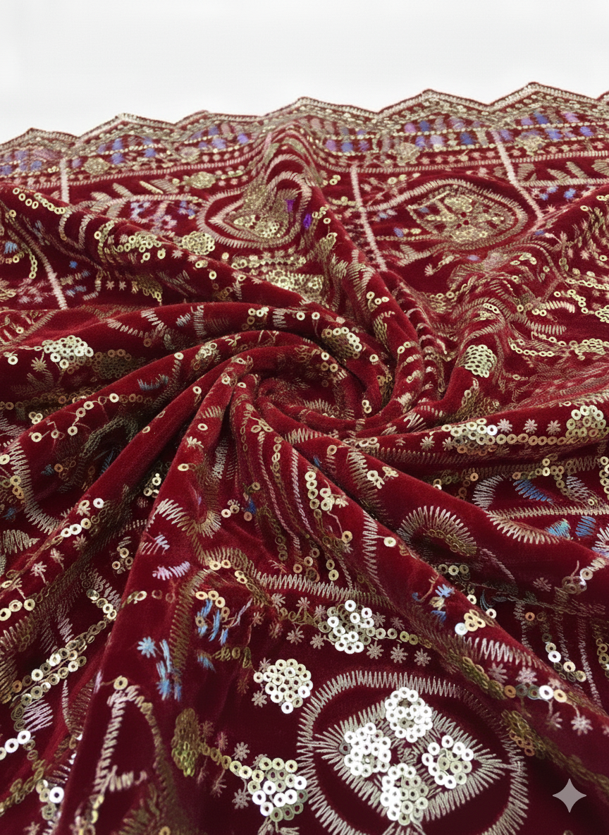 Velour de soie brode promo