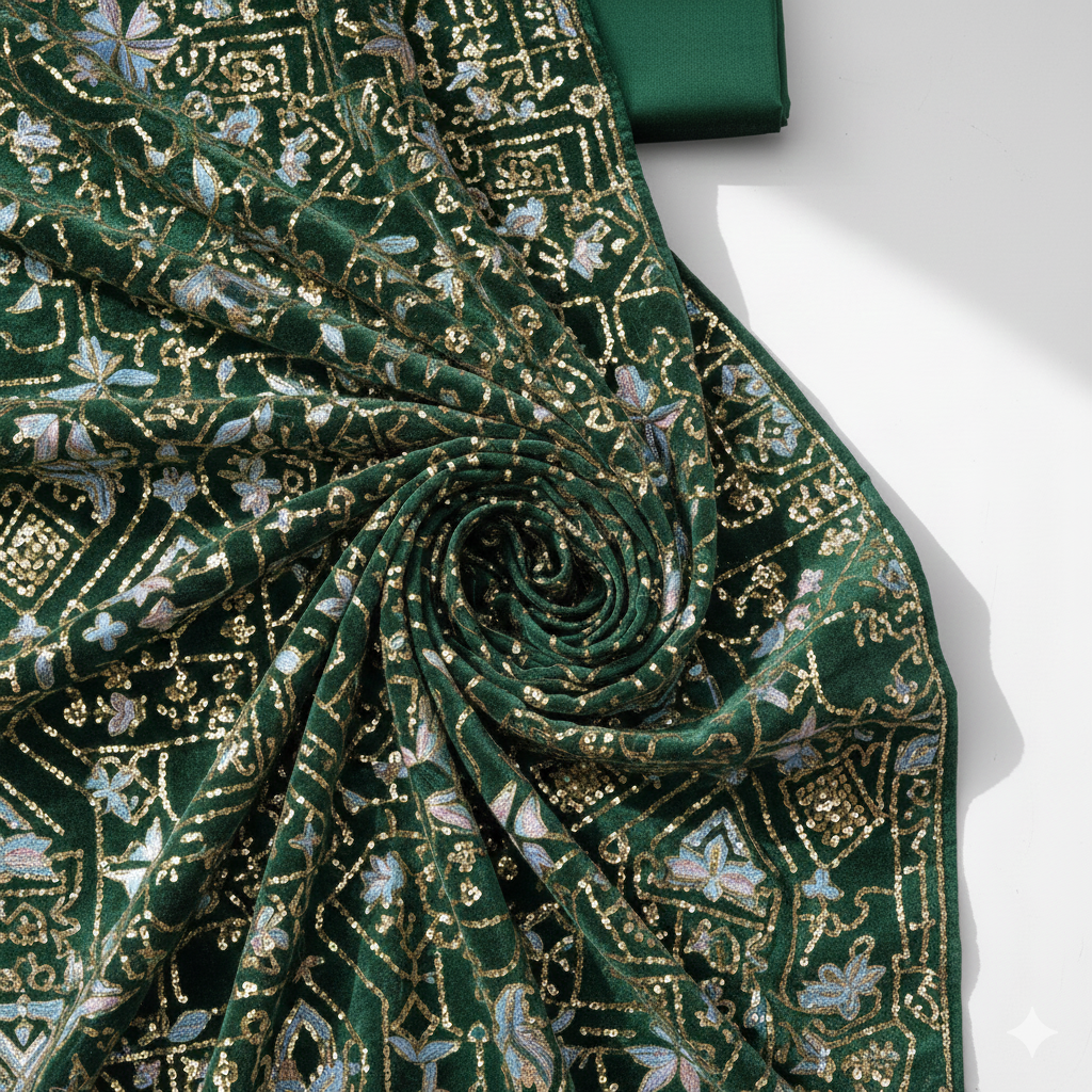 Velour de soie brode promo